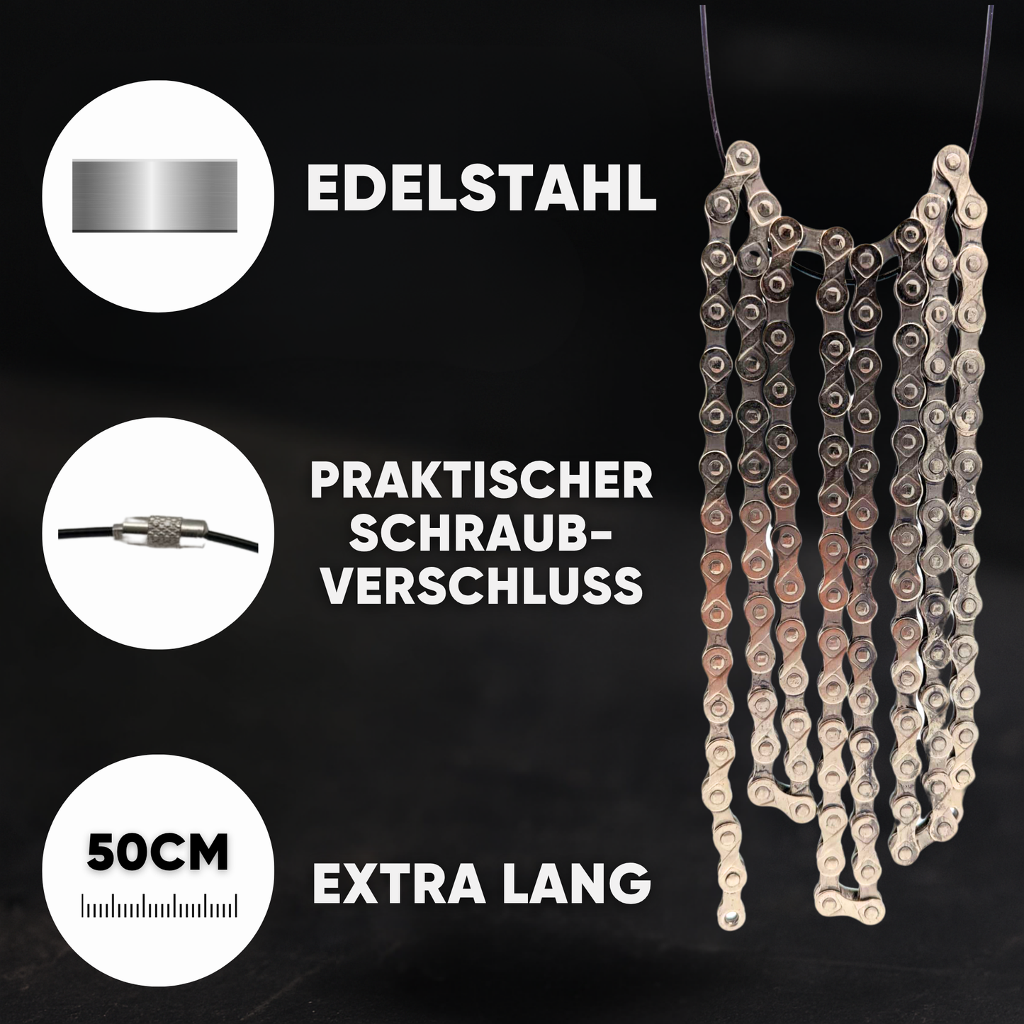 Kettenwachs Ringe, 50cm 3er Set - Eintauchhilfe für dein Chainwax