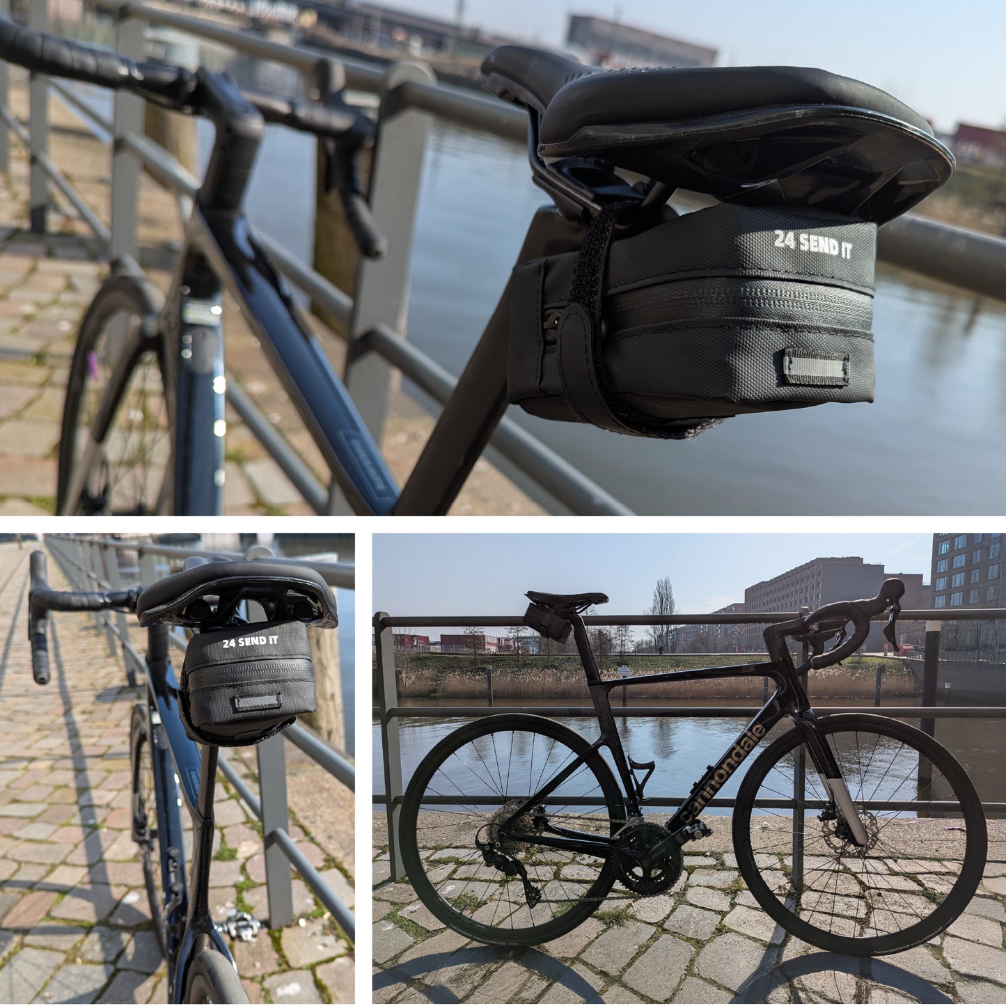 Satteltasche mit Multitool, TPU-Schlauch 18-33mm, CO2 Adapter & Kartusche, 2 Reifenhebern