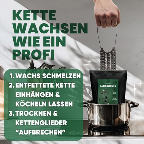 24SENDIT Kettenwachs zum Heißwachsen, Wachsschmiermittel für die praktische Anwendung im Kochbeutel oder Wachstopf
