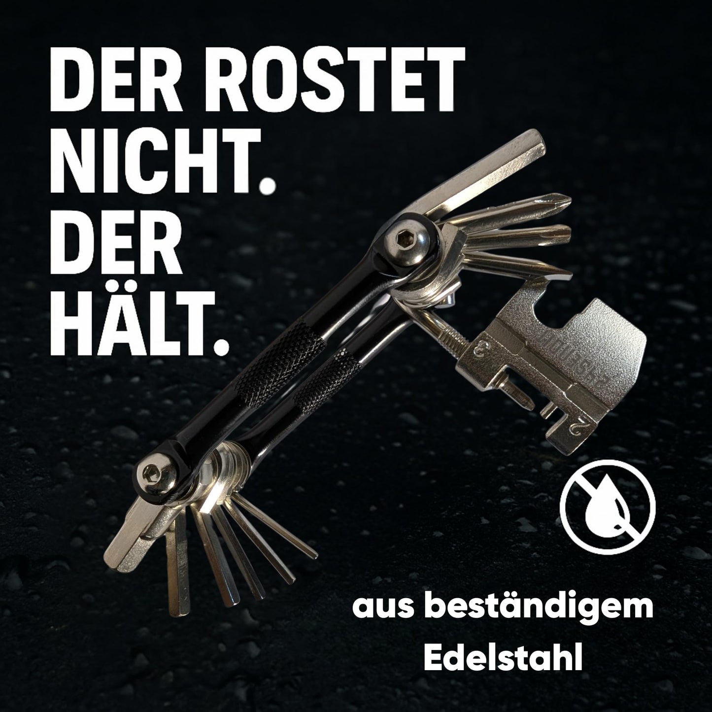 17-in-1 Multitool-Set mit Tasche & 2 Reifenhebern