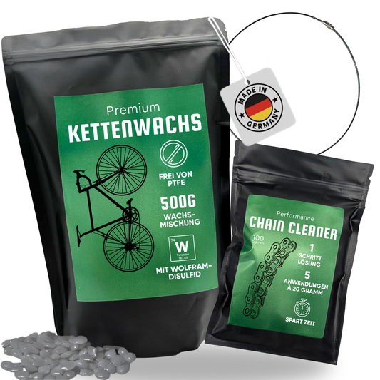 2in1 Kettenwachs Set - Heißwachsen & Entfetten