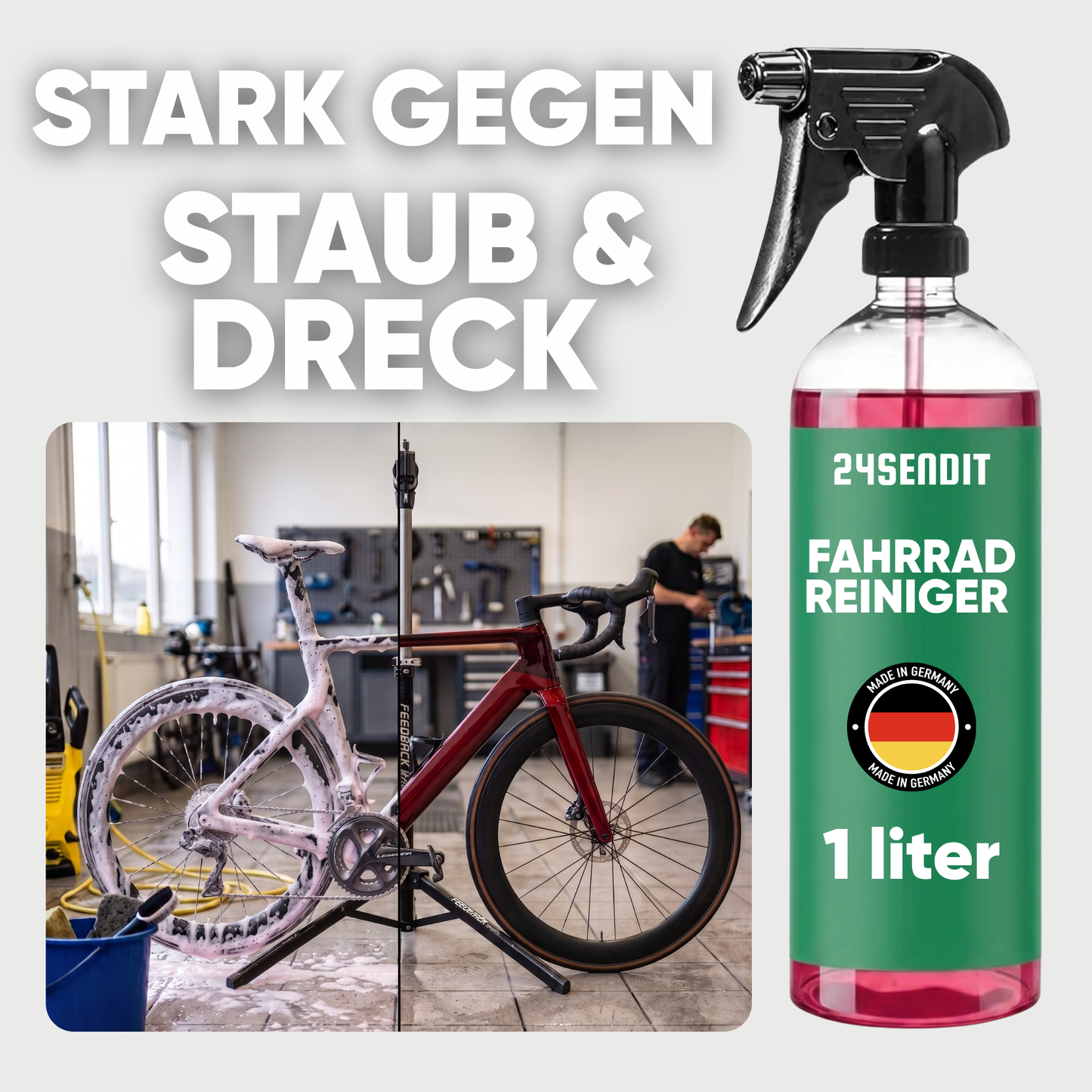 1 Liter schonender Fahrradreiniger mit Himbeerduft