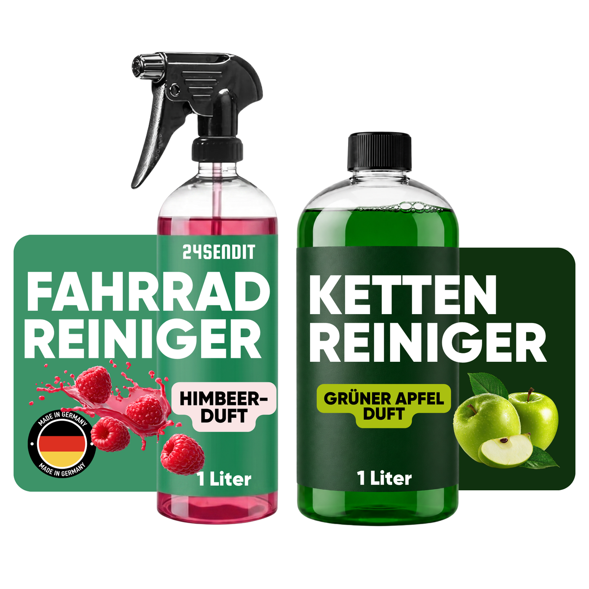 Set aus Kettenreiniger und Fahrradreiniger